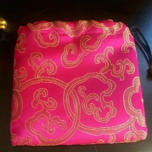 NWOT silk drawstring bag